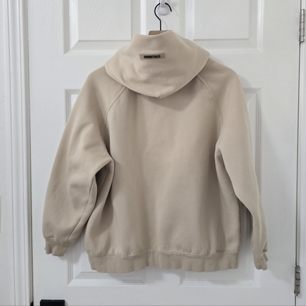 Essentials Fear Of God Khaki Sweatshirt Hoodie Size S - Picture 9 of 9